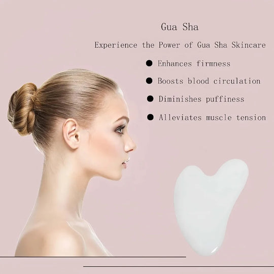 Natural Resin Face Roller & Gua Sha Set – Lifting, De-Puffing & Anti-Wrinkle Facial Massager