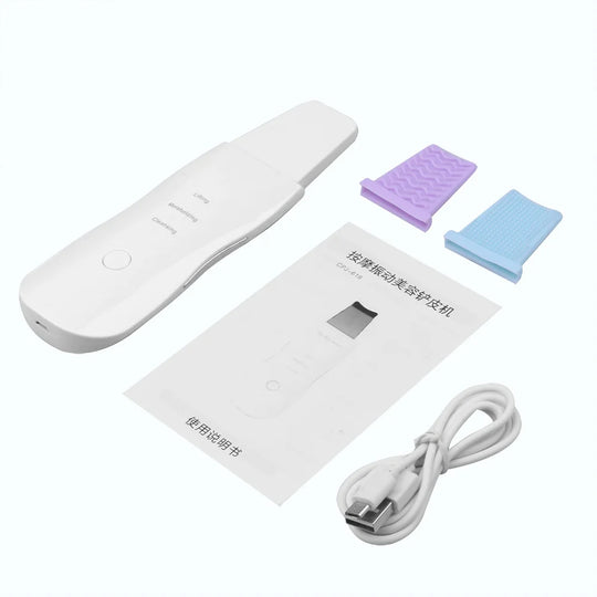 Ultrasonic Skin Scrubber & Face Spatula – Blackhead Remover & Pore Cleanser